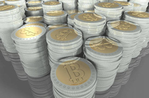 stacks of bitcoin