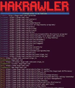hakrawler 4 hakrawler output sample
