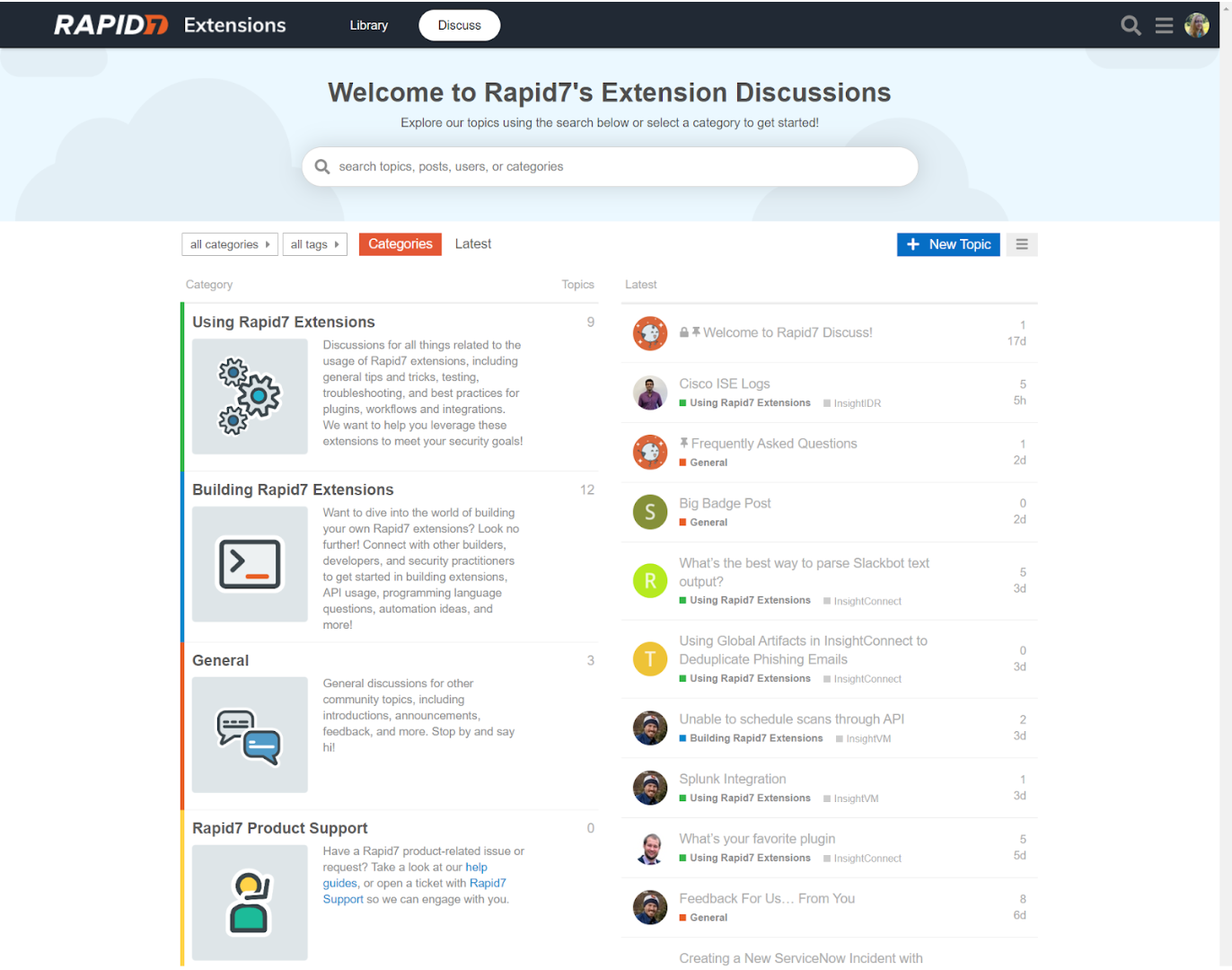 Welcome to Rapid7's Extension Forum