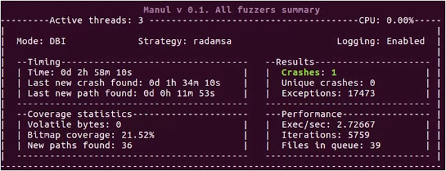 manul 5 status screen