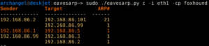 Eavesarp - Analyze ARP Requests To Identify Intercommunicating Hosts And Stale Network Address Configurations (SNACs) 3 Eavesarp