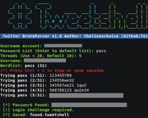 Tweetshell - Multi-thread Twitter BruteForcer In Shell Script 23 tweetshell_1