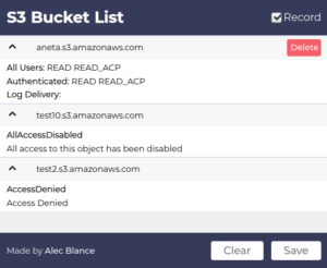 S3BucketList - Firefox Plugin The Lists Amazon S3 Buckets Found In Requests 4 S3BucketList_1_screenshot