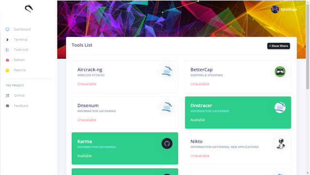 Kali Linux Tools Interface 7