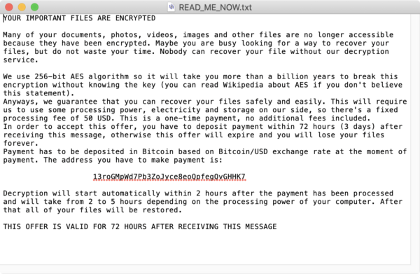 Mac ThiefQuest malware may not be ransomware after all 1 ThiefQuest ransom note 600x391 1