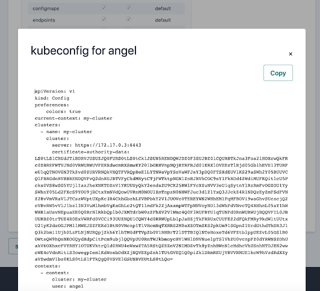 permission manager 5 users kubeconfig