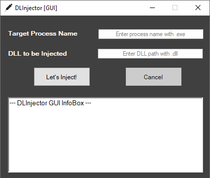 DLInjector-GUI - DLL Injector Graphical User Interface 1 DLInjector GUI 1