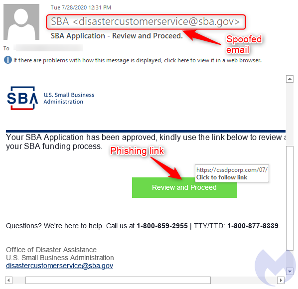 traditional US SBA scam