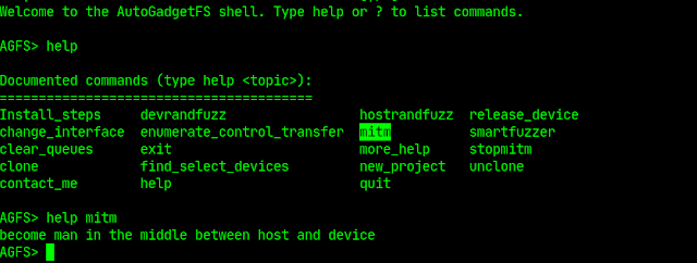 AutoGadgetFS - USB Testing Made Easy 13 AutoGadgetFS 14 agfsconsole