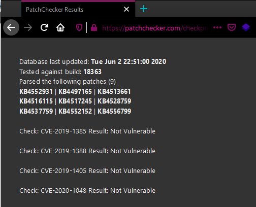PatchChecker - Web-based Check For Windows Privesc Vulnerabilities 4 patch