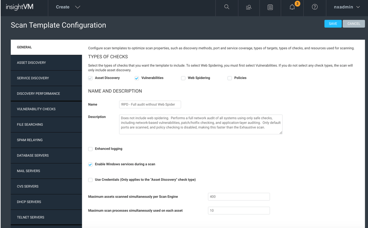 Scan Template Best Practices in InsightVM