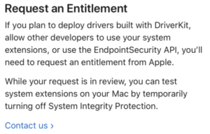 Apple security hampers detection of unwanted programs 22 Apple-request-system-extension-entitlement-600x383-1