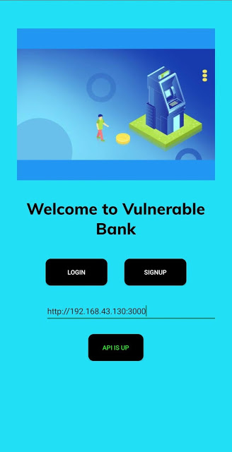 Damn Vulnerable Bank 1 screen1