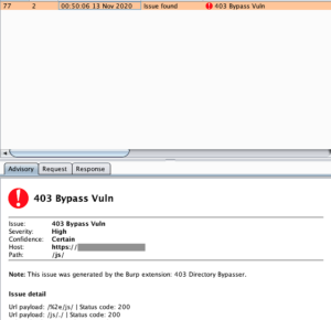 BurpSuite 403Bypasser 1 ScreenShot