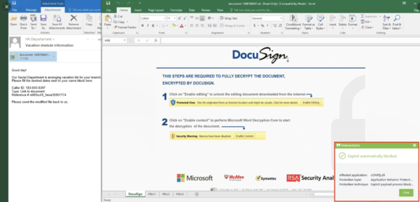 Egregor DocuSign mail