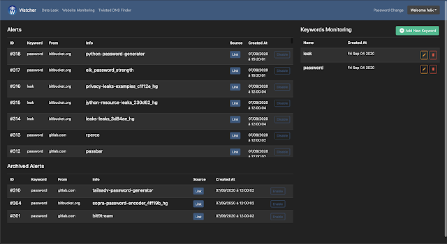 Watcher 8 Watcher keywords detection