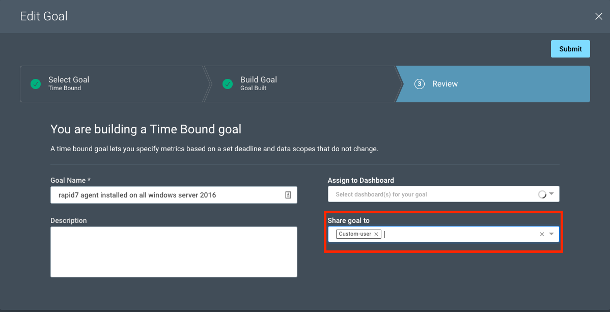 Set New InsightVM Goals and Share with Your Team for Increased Visibility and More Efficient Execution