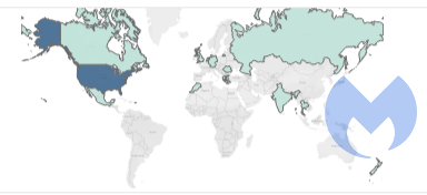 Sekhmet attacks per country