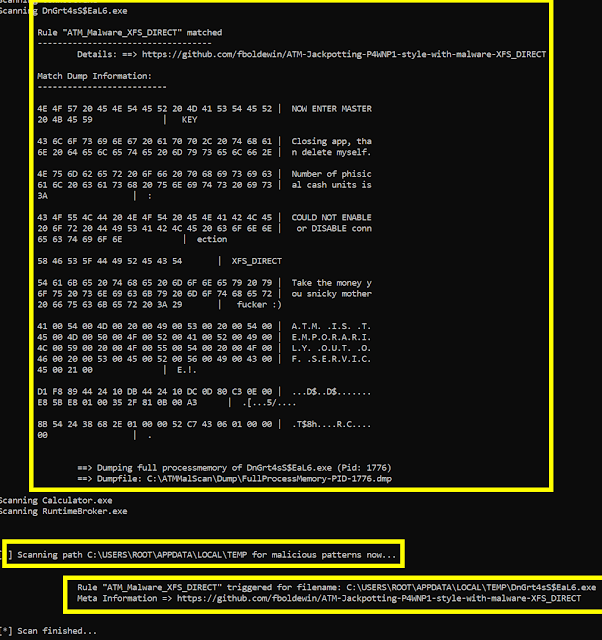 ATMMalScan 3 2 Scan Malware Detected