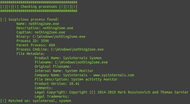 SharpEDRChecker 2 sdrc processes