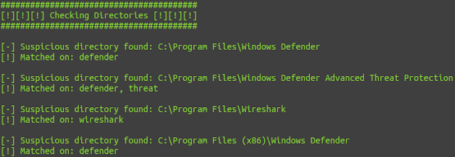 SharpEDRChecker - Checks Running Processes, Process Metadata, DLLs Loaded Into Your Current Process And The Each DLLs Metadata, Common Inst all Directories, Installed Services And Each Service Binaries Metadata, Installed Drivers And Each Drivers Metadata, All For The Presence Of Known Defensive Products Such As AV's, EDR's And Logging Tools 5 SharpEDRChecker 4 sdrc directories