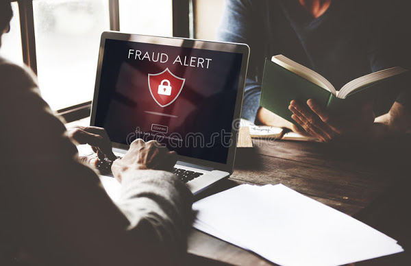 fraud scam phishing caution deception concept 78548150