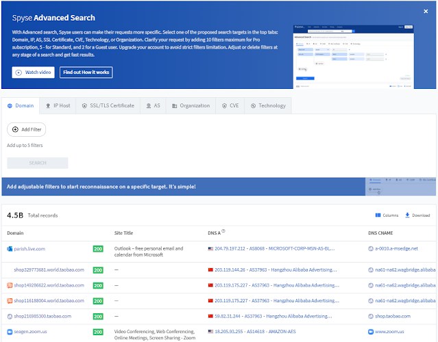 Search your target in over 25TB database.