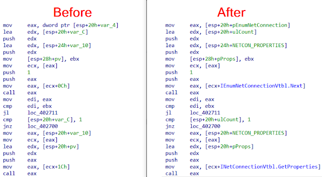 COM Code Helper 2 COM Code Before After 2