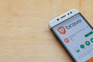 bekasi west java indonesia june brave browser fast adblocker dev application smartphone screen fast adblocker bekasi west 149548033