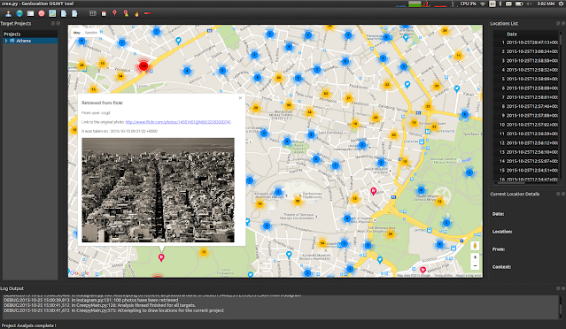 Creepy - A Geolocation OSINT Tool. Offers Geolocation Information Gathering Through Social Networking Platforms 2 creepy 1 Place based project