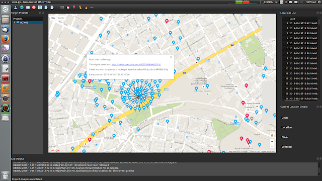 Creepy - A Geolocation OSINT Tool. Offers Geolocation Information Gathering Through Social Networking Platforms 3 creepy 2 multiple markers 1