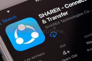 shareit-app-logo-guilherand-granges-france-february-smartphone-compatible-various-platforms-allows-users-to-share-files-210044564