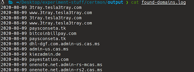 CertEagle 8 found domains