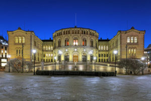 norway-parliament-building-oslo-night-storting-seat-85198340