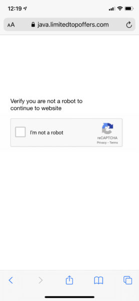 Fake captcha web page