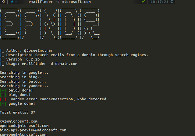 EmailFinder - Search Emails From A Domain Through Search Engines 1 EmailFinder 3