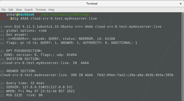 DNSStager - Hide Your Payload In DNS 3 DNSStager 3 DNSStager dig test 728445