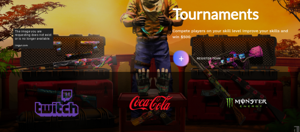 This finely designed tournament page is nothing more than a scam that capitalizes on well-known and trusted brands
