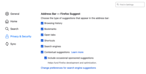 Firefox reveals sponsored ad “suggestions” in search and address bar 3 3-Firefox-Suggest-options-600x305-1