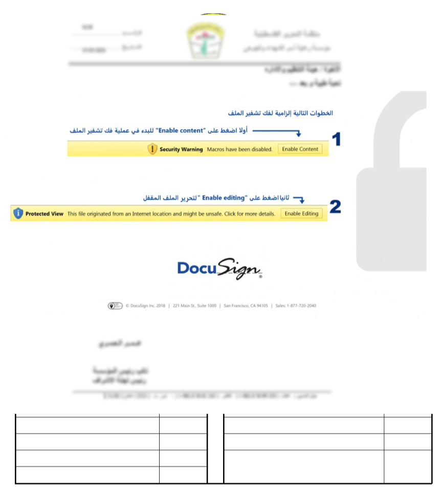 Sample VBS dropper Excel and Word documents, and executable