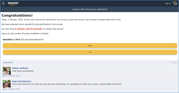 Black Friday 2021: How to Have a Scam-Free Shopping Day 2 Phishing scam urging users to fill out a quick survey for a fake promotion