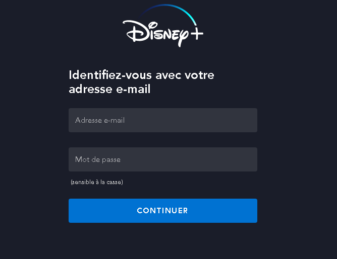 An example of a phishing page mimicking the Disney+ login page