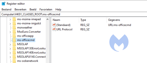ms-officecmd in the registry