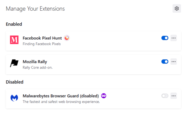 Firefox extensions