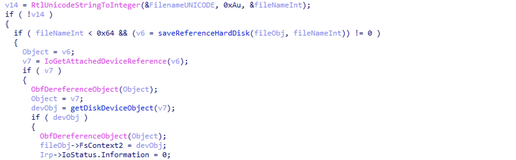 HermeticWiper: A detailed analysis of the destructive malware that targeted Ukraine 16 IRP_MJ_CREATE function
