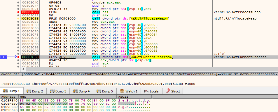 HermeticWiper: A detailed analysis of the destructive malware that targeted Ukraine 24 Detail of uncompleted SeShutdownPrivilege string